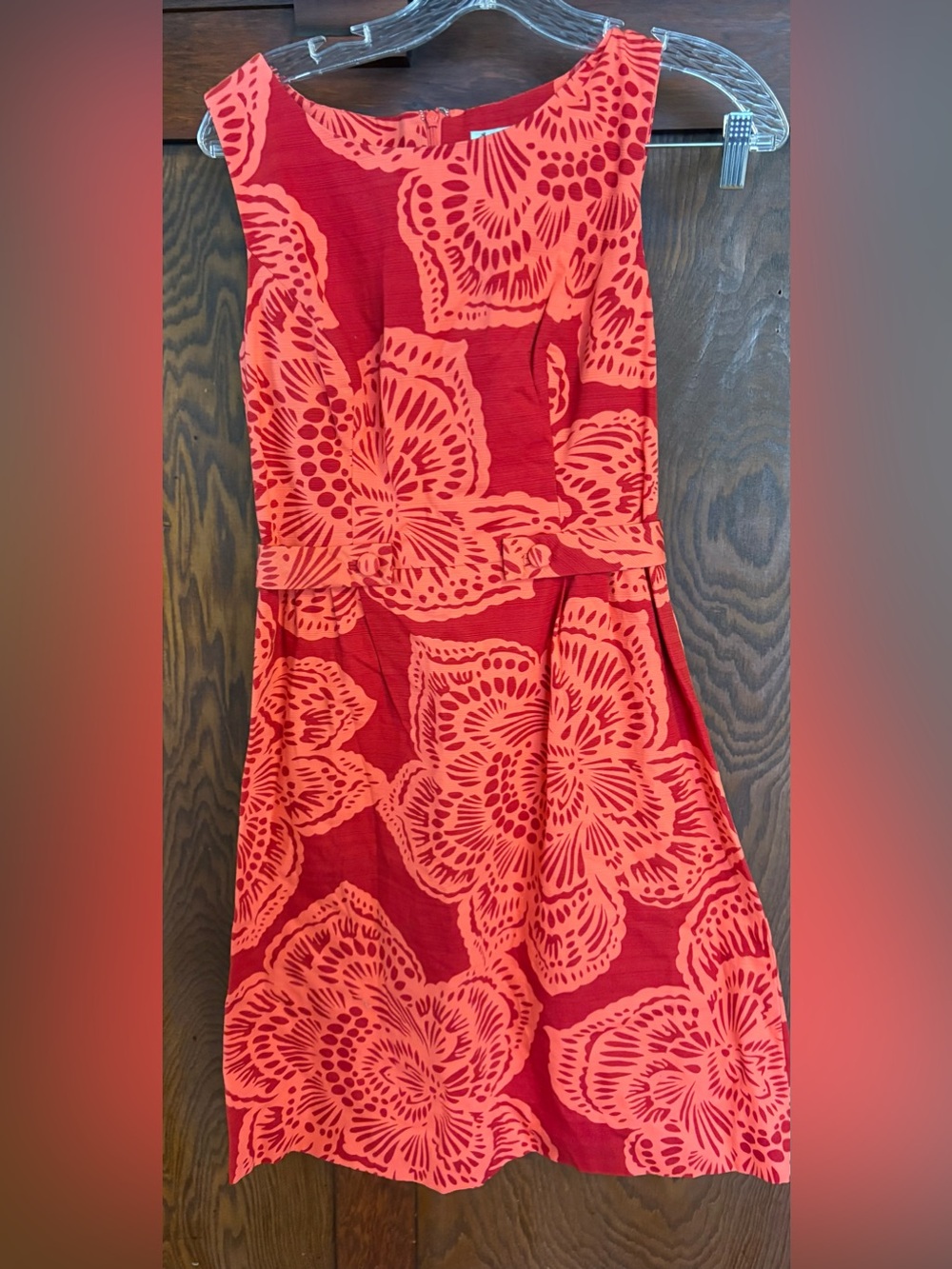 Sleeveless Red Floral Shift Dress - Tabitha 6